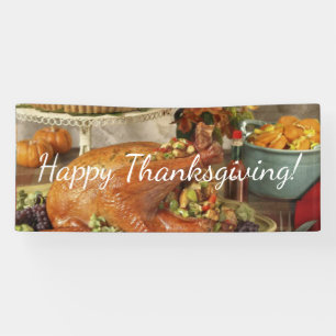 Thanksgiving turkey dinner banner