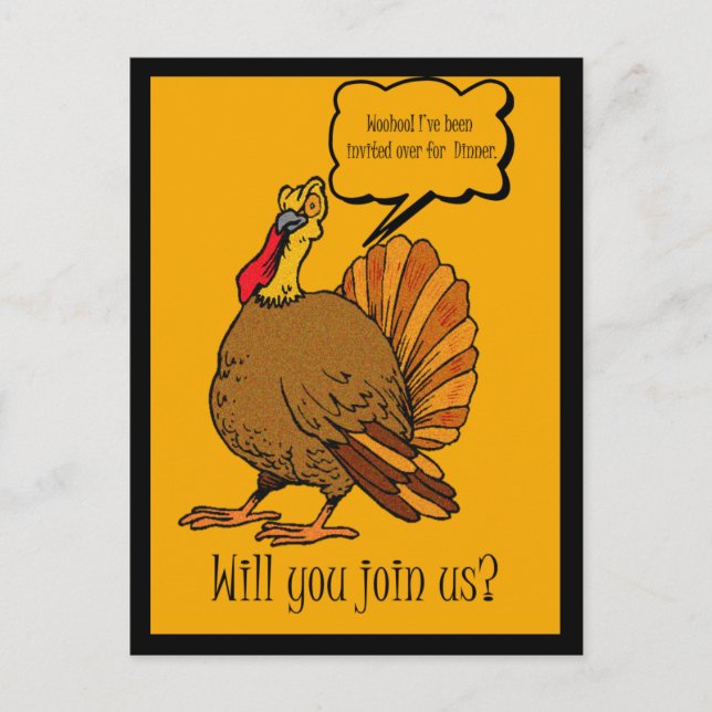 Thanksgiving Turkey Dinner Invitation (Front)
