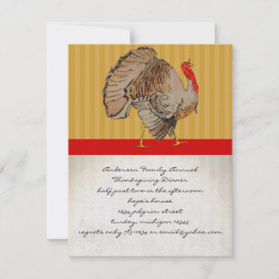 Thanksgiving Turkey Dinner Party Invitations