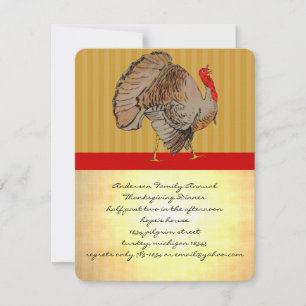 Thanksgiving Turkey Dinner Party Invitations