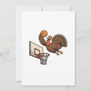 Thanksgiving Turkey Dunking Basketball Funny