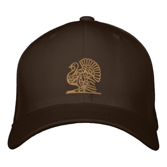 Thanksgiving Turkey Embroidered Hat (Front)
