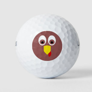 Thanksgiving Turkey Face Golf Balls