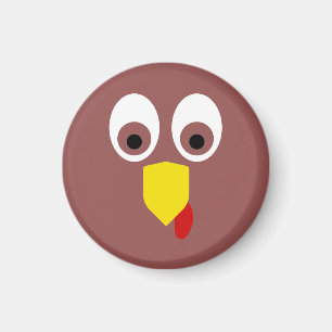 Thanksgiving Turkey Face Magnet