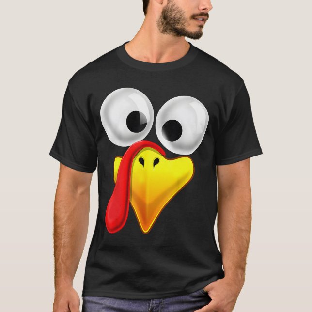 Thanksgiving Turkey Face Matching Family Costume  T-Shirt (Front)