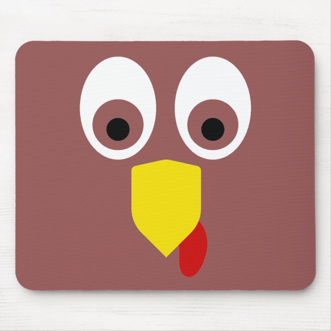 Thanksgiving Turkey Face Mouse Mat (Front)