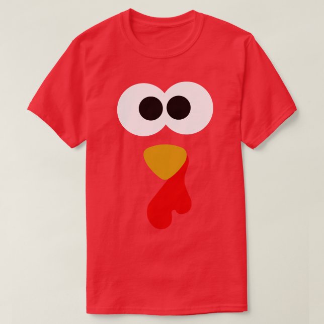 Thanksgiving Turkey Face T-Shirt (Design Front)