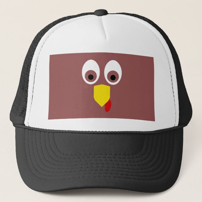 Thanksgiving Turkey Face Trucker Hat (Front)
