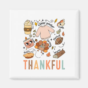 Thanksgiving Turkey Fall Thankful Graphic Familywo Magnet