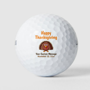 Thanksgiving Turkey Family Fall Autumn Celebration Golf Balls