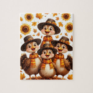 Thanksgiving Turkey Family Puzzle – Cute Fall Gift