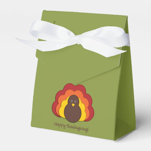 Thanksgiving turkey favour box (Front Side)