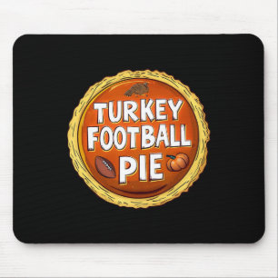 Thanksgiving Turkey Football Pumpkin Pie Food Spor Mouse Mat