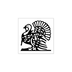 Thanksgiving Turkey Fun Kids DIY Art Craft Custom Rubber Stamp