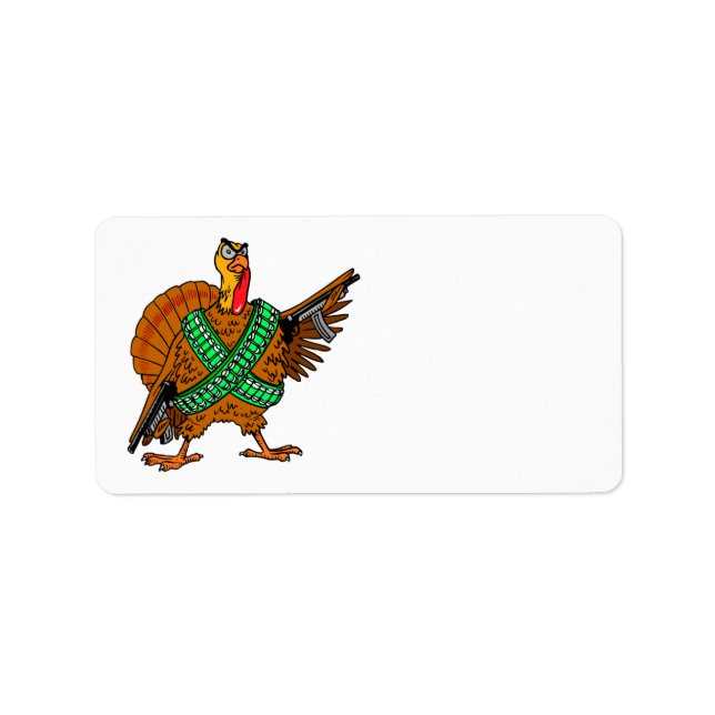 Thanksgiving Turkey Funny Address Stickers (Front)
