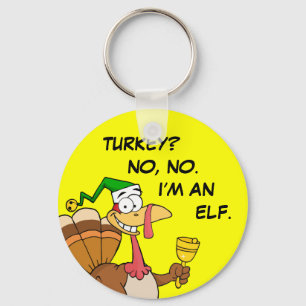 Thanksgiving Turkey Funny Disguise for Christmas Key Ring