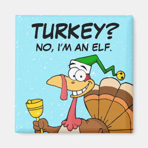 Thanksgiving Turkey Funny Disguise for Christmas Magnet