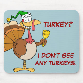 Thanksgiving Turkey Funny Disguise for Christmas Mouse Mat