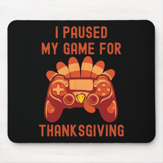 Thanksgiving Turkey Gaming Controller Boys Kids Me Mouse Mat (Front)