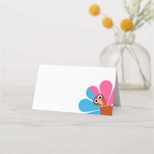 Thanksgiving Turkey Gender Reveal Place Card