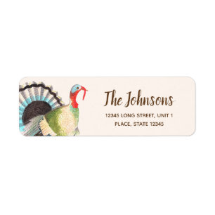 Thanksgiving Turkey   Holiday   Address Labels