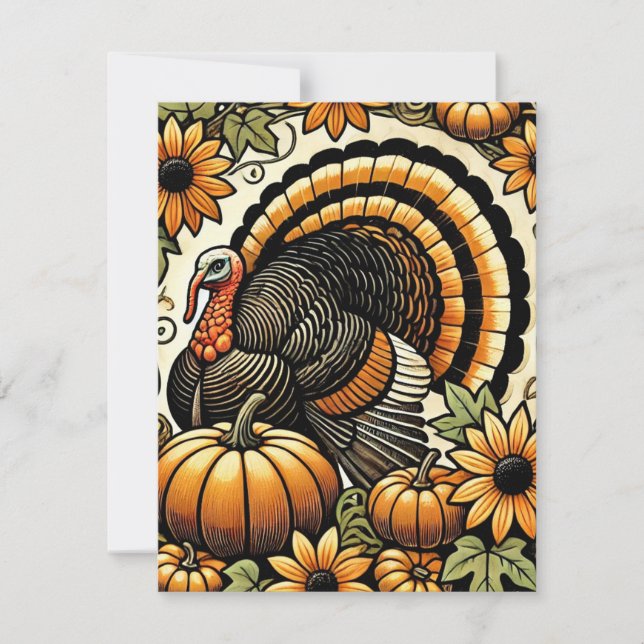Thanksgiving Turkey                                Holiday Card (Front)