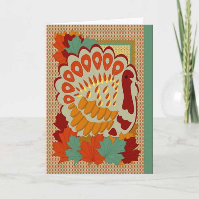 Thanksgiving turkey holiday card (Front)