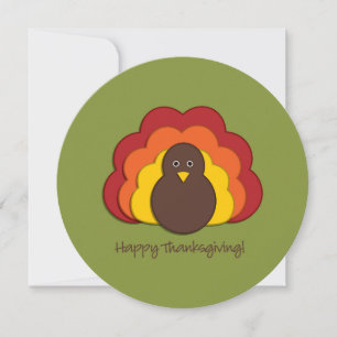 Thanksgiving turkey holiday card