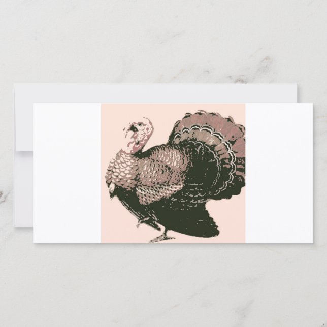 Thanksgiving Turkey Holiday Card (Front)