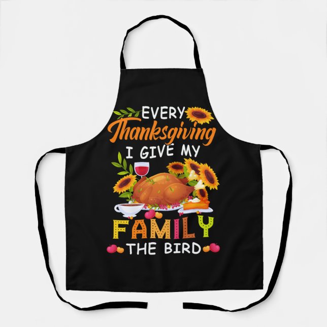 Thanksgiving Turkey Holiday Feast Harvest Blessing Apron (Front)