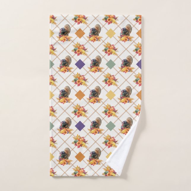 Thanksgiving Turkey Holiday Hand Towel (Hand Towel)