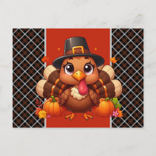 Thanksgiving Turkey  Holiday Postcard