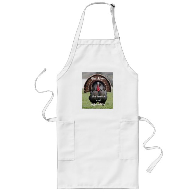 Thanksgiving Turkey Humour Long Apron (Front)