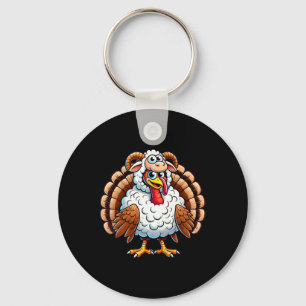 Thanksgiving Turkey In Sheep Disguise Funny Holida Key Ring