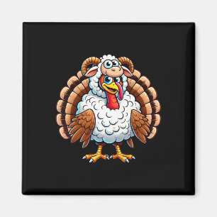 Thanksgiving Turkey In Sheep Disguise Funny Holida Magnet