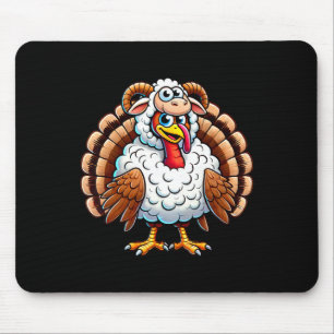 Thanksgiving Turkey In Sheep Disguise Funny Holida Mouse Mat