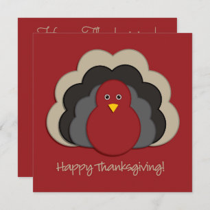 Thanksgiving turkey invitation