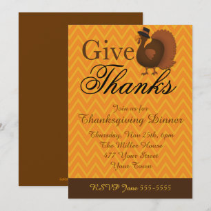 Thanksgiving Turkey Invitation