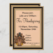 Thanksgiving Turkey Invitation (Front/Back)