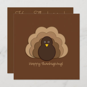 Thanksgiving turkey invitation