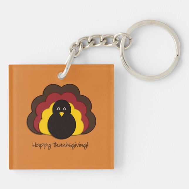 Thanksgiving turkey key ring (Back)