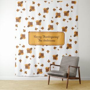 Thanksgiving Turkey Leftovers Photo Backdrop Tapestry