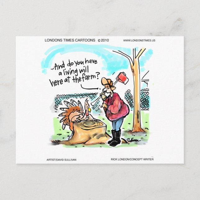 Thanksgiving Turkey Living Will Funny Gifts & Card (Front)