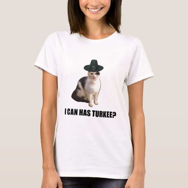 Thanksgiving Turkey Lolcat T-Shirt (Front)