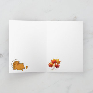 Thanksgiving Turkey Made of Vegetables Card
