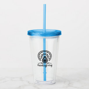 Thanksgiving- Turkey Mandala Acrylic Tumbler