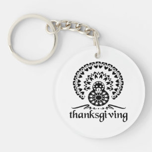 Thanksgiving- Turkey Mandala Key Ring