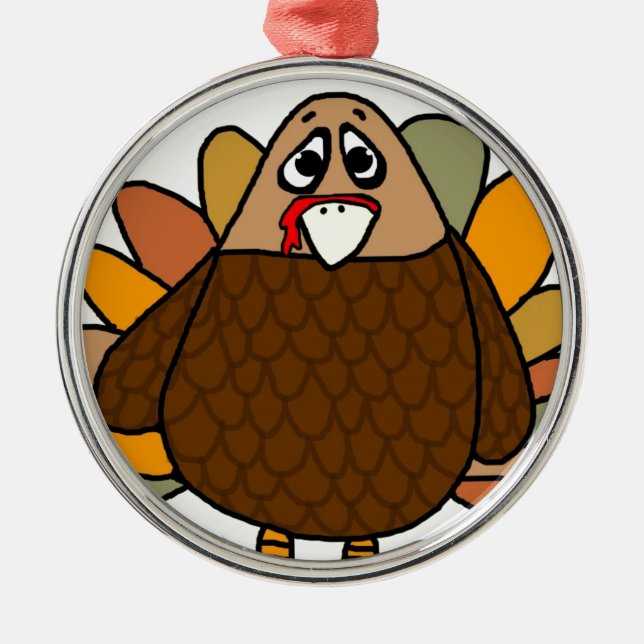 Thanksgiving Turkey Metal Tree Decoration (Front)