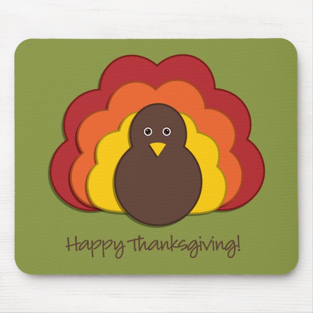 Thanksgiving turkey mouse mat (Front)