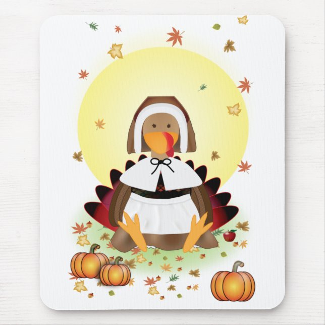 Thanksgiving Turkey Mouse Mat (Front)